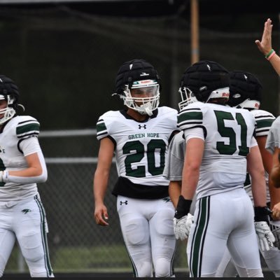 Green Hope High School|SS/FS|2028|6,1|175lbs|3.5 GPA|bridger.guillory0@gmail.com|307-264-8577|NCAAID#2503535249