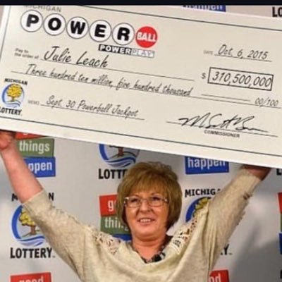 I'm Julie leach michigan powerball winner of 310.5MILLION & I'm giving out $100k