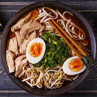 Finding joy in the simplest pleasures: Food and good company.