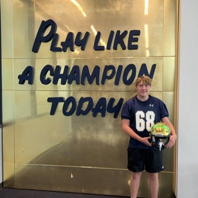 Brody Clay, Lancaster Ohio class of 2028. Currently 6’2 220 pounds. O-line/D-line. Athlete, 3.2 GPA.