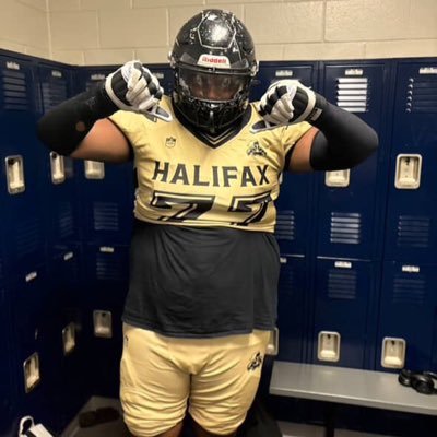 |NCAA ID : 2408372922| Interior O-Lineman(Center)/NoseGuard|C/O 26 HT:6’5 lbs:350|Contact:386-500-6853|GPA:3.96|School📚:Halifax Academy|Head Coach:@Coach_law23