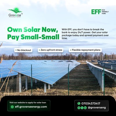 Groverseng's profile picture. Welcome to Groverse™️!! Apply for solar in 10 Minutes: https://t.co/5Hy606wUSA