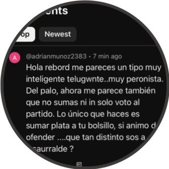 comentarios de YouTube del programa nro 1 del streaming