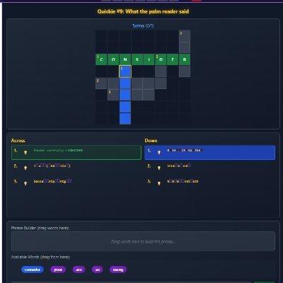 🎮 Where Word Lovers Play to Learn
🔤 Home of LexaObscura - crosswords reinvented
🚀 New puzzle monthly in 2025
🌍 Players in 15+ countries
📱 https://t.co/dr1oAeaF3g