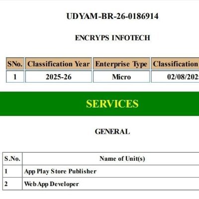 encryps's profile picture. Encryps Infotech
web app hosting software company.