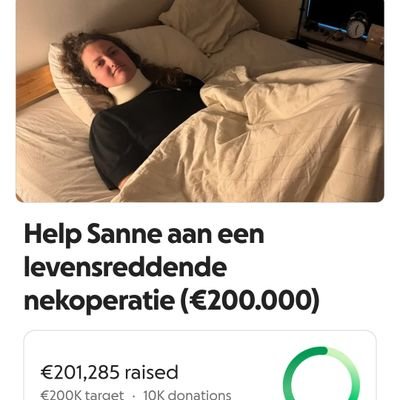 Lieve mensen, door jullie oneindige support, deelacties en meer dan 4500 verschillende donaties — gingen we de afgelopen dag van €35.000 naar €100.000 euro