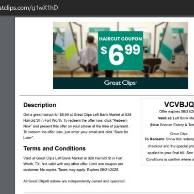 Great Clips Coupons $5 off, Great Clips Coupons Printable, Current today $6.99 Great Clips coupon, Great Clips coupons Printable pdf October 2025