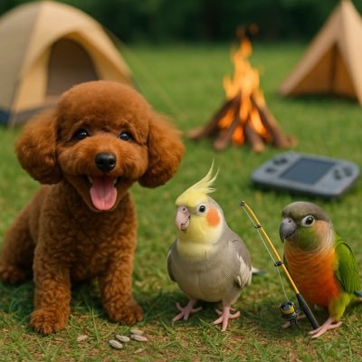 COCO♂(犬)とインコ2羽に囲まれて暮らしてます🐶🐦🐦 趣味は釣り・キャンプ・ゲーム。自然の中とおうちの中、どっちも全力で楽しむタイプです🎣⛺️🎮