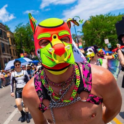 your favorite puppy’s favorite neon puppy - Chicago’s New Boy - hung big shooter vers lil bro himbo with a talent for taking big bones and big loads 🦴🐾 18+ 🚫