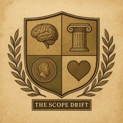 scope_drift's profile picture. Where wisdom meets history, finance, and the heart, ideas take root, shaped by the past, guided by reason, and touched by the spirit. The drift begins.