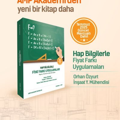 Kamuda İnşaat Y. Mühendisi |📗Hap Bilgilerle Fiyat Farkı Uygulamaları | 📙Hap Bilgilerle Yapım İşleri İhaleleri |📘Hap Bilgilerle Uygulamalı Elektronik İhale |