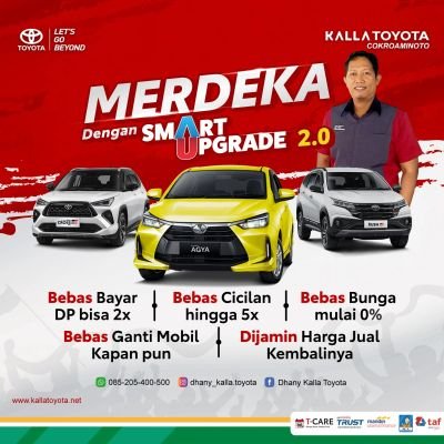 Dealer Reasmi Kalla Toyota Cokroaminoto
📲 085205400500