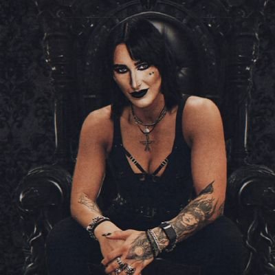 Goth bitch who loves to destroy those weaker than her