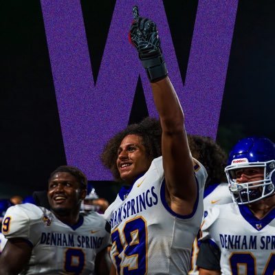 class of 2026/“6,1” 221/DE/3.0 GPA/Denham Springs High School (LA.) 4.54(HT) 40/37.7 inch vertical/ 6’5 wingspan gmail/mackdevan163@gmail.com T&F