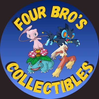 4 friends chasing cardboard dreams | Raw Pokémon singles | Buy/Sell/Trade Giveaways & card show adventures | Business email - contact@fourbroscollectibles.com