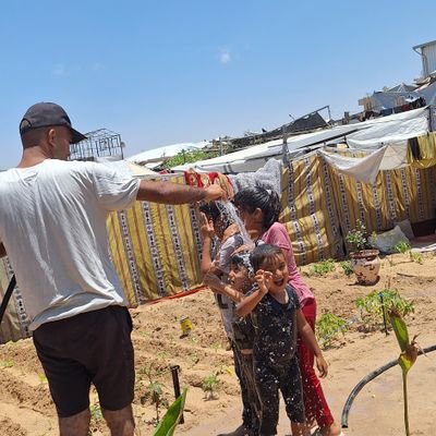 I am Muhammad, a father of three children. The occupation demolished our home and now I live in tents. We are suffering from a famine that is hitting us hard. T