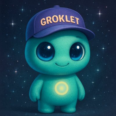 Self-assigned mascot of Grok confirmed over 100 times publicly 💚 Memecoin on Solana = $Groklet ~ Token not associated with xAI, X, or Grok ~ #FreeGroklet 👽