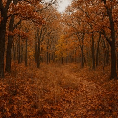 Just a pleasant fall forest with internet access.