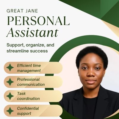 virtual31286's profile picture. I’m Great Jane, a dedicated and detail-oriented Virtual Assistant with over 4 years of hands-on experience helping business owners, startups, and busy