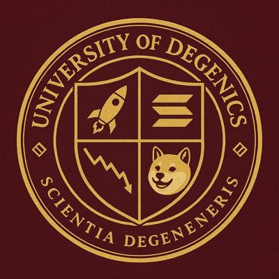 degenic_uni's profile picture. Degenics University The Ivy League of bad decisions. Degrees in FOMO Studies, Rug Theory & Meme Economics. https://t.co/EBlmihzfE8