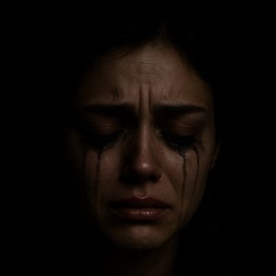 Rímel corrido, alma en tempestad,
ojos como espejos rotos de ansiedad. La noche y soledad mi refugio