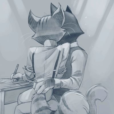 Mordecai if he wasn't an anthropomorphic feline. Icon & Banner: @Luzhinhazeeuu_