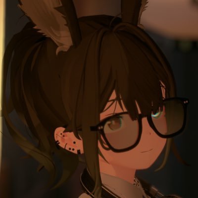 でかい眼鏡と機械の左眼が目印の一般バーチャル兎です / Ordinary virtual rabbit / Cygnet&Lapwing Enthusiast