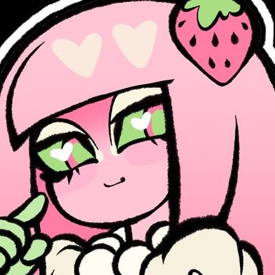 lunoxar's profile picture. strawberry pink thing? 
pfp by: Dasanye_Wet
🍉