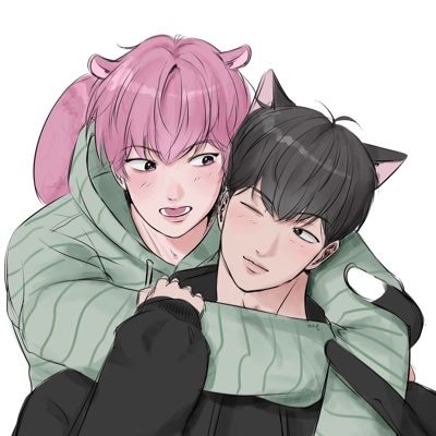 🐈‍⬛귀여운 애 옆에 🍑귀여운 애 / 타cp 보면 죽는병 걸림
