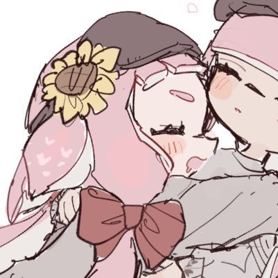 日本語/ ENG ︴依頼❌COMMS CLOSED @himart_pink header: わにゃちゃん🩵 ︴こいびと @mugamu_ 🩷