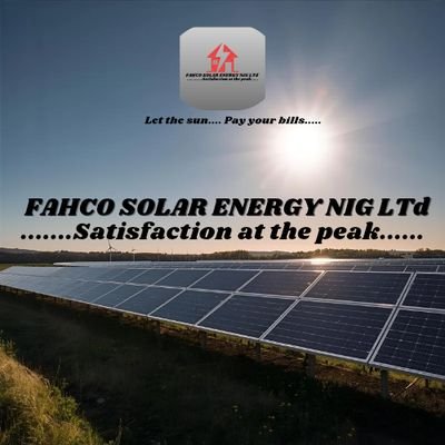 FAHCO SOLAR ENERGY NIG LTd:
Deliveing clean, affordable energy from the sun.
let the sun pay your electricity bills...
call: 07044513962
whatapps: 07044513962
