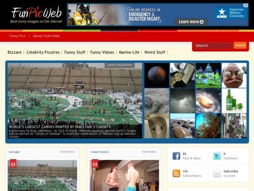 funpicweb1's profile picture. FunPicWeb.com is all about funny and interesting stuff which aims to provide different kind of information to visitors; the sole purpose of this site is to brin