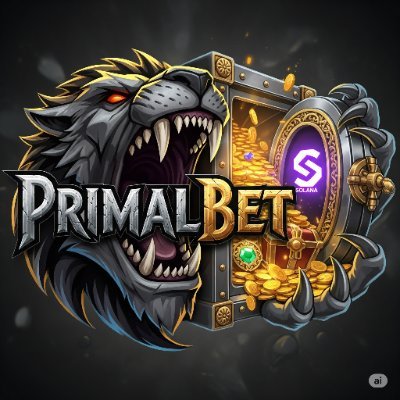 PrimalBet's profile picture. ⚔️ Battle monsters. Crack vaults. Win SOL. 🏆 Gets paid instantly 🎮 Play now | Grand Champion of Solana Super Game Jam Hackathon