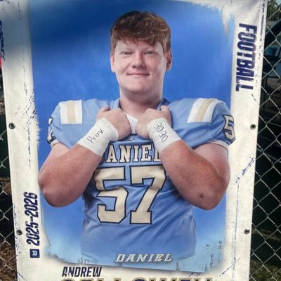 DW Daniel High School c/o 2026 | 6’0”, 270# | O Line | Bench: 300# Squat: 405# Clean: 255# | 5.6 40 | GPA: 4.83 , SAT 1270 | NCAA ID: 2411451913 | 864-888-7936