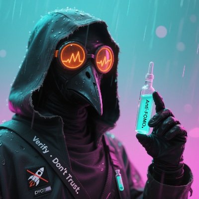 DoctorRugdoctor's profile picture. Crypto Pathologist | Autopsying shitcoins so you don't have to.
No hopium, no shills—just on-chain diagnostics.
Survival rate ≠ 100%. DYOR is the only vaccine.