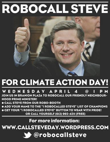 RobocallSteve's profile picture. On Wednesday, April 4th, 2012, @uofg students are picking up the phone, dialing 613-992-4211, and calling Steve for climate change. #robocallsteve