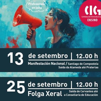 Twitter da Federación de Ensino da Confederación Intersindical Galega (CIG-Ensino)