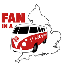 England’s biggest fan Rachel Kershaw spent summer 2012 exploring the country in a campervan. The adventure has now ended but you can still check out the blog!