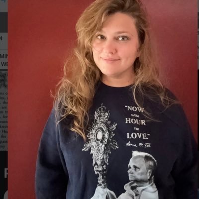 Eric’s wife. Mom of four. Catholic. Trad-adjacent normie. Literally just an opinionated lady with internet access. Pope Leo XIV fangirl.