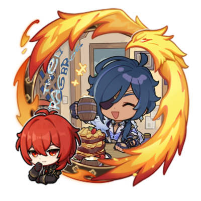 #原神 ✎ᝰ.timely account dedicated to the platonic and/or familial relationship between #kaeya alberich and #diluc ragnvindr 🍻🫀 𝜗𝜚˚⋆