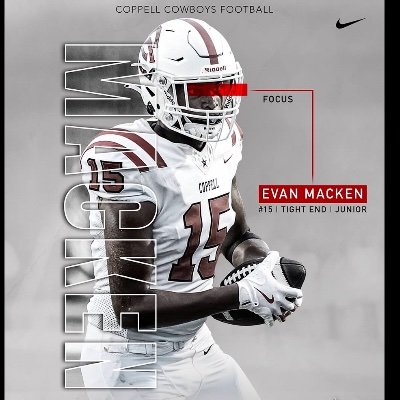 ‘27 TE | 6’5” 225lb | GPA: 5.02/5.0 — 3.83/4.0 | Coppell Varsity Football 🏈