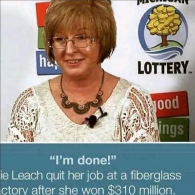 I'm Julie leach michigan powerball winner of 310.5MILLION & I'm giving out $100k&$500k