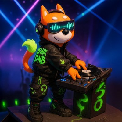 BonkFun MC is not just a DJ, he's the Energy of Cryptopunk, Acid Dance, and Street Vibes.
His set is a mix of Drum'N'Bass, Grunge, and Digital Underground.