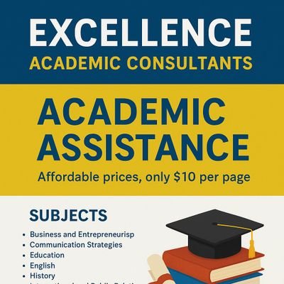 Am an academuc tutor. I help high school and university students and even those taking masters and PhD. You can reach me at Tutorpauline8@gmail.com