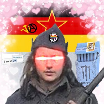 Leck Eier Tobias Club Mitglied
Left wing Twitter meme Imperialism
Queer Liberation is Workers Liberation!
🏳️🌈🇵🇸🇺🇦🇨🇺🇩🇪🇮🇪🇳🇵☭(Λ)