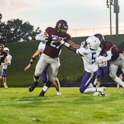 Student-Athlete 2026 Running Back 6' 2 225lbs 3.80 GPA West Point High School Cullman, Alabama. NCAA ID#2507665980 I'm playing the game God placed in my path.