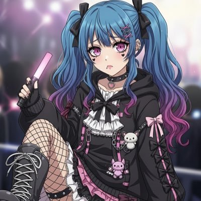ヴィジュアル系大好き💖ヘドバンしまくるのすき🙈💕最近ボーカルに挑戦しよーかと思ってるんだぁ。アイコンはわたちをイラストにしてもらったの。