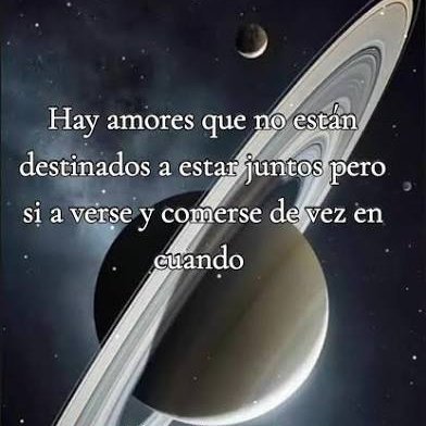 Saturno es símbolo de amor imposible 😘
Todos tenemos nuestro Saturno en la vida 🪐
