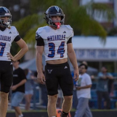 Matanzas high school | C/o 2027 |🏈#34 RB/OLB/LS⚾️#23 C/3B | Ht: 5’9 Bw: 180 | Bench: 285 Squat: 385 Clean: 275 | gpa: 3.1 | 386-387-1628 | wileycon34@gmail.com