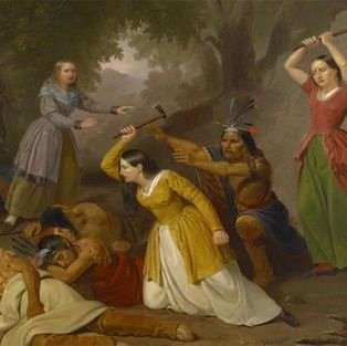 Lunastarga60151's profile picture. The small pic is Hannah Duston. The large pic shows what you've lost Western man. Quiet, peaceful and clean environment.  Are you willing to get it back?